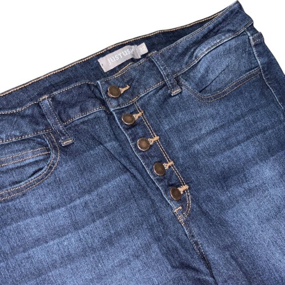 Just USA Size 32 Denim Jeans Button Fly Raw Hem - Picture 3 of 7